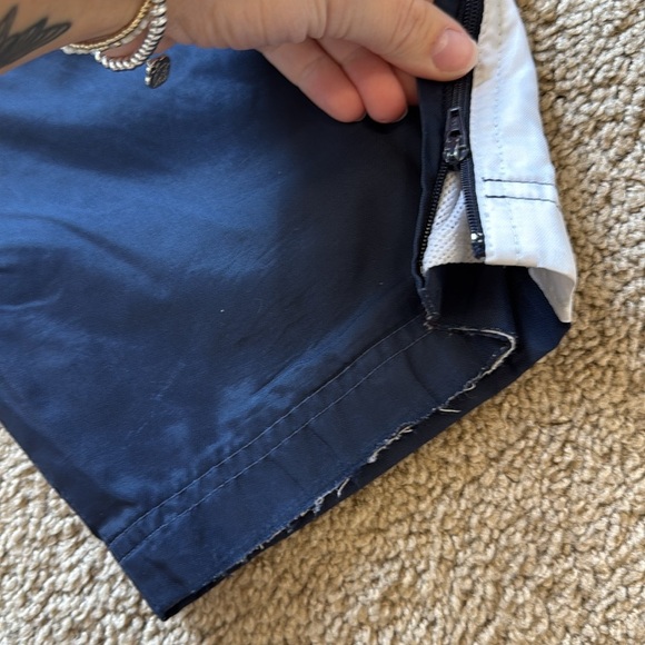 Vintage Nike 90s Navy White Stripe Track Straight Leg Pants - Picture 7 of 9